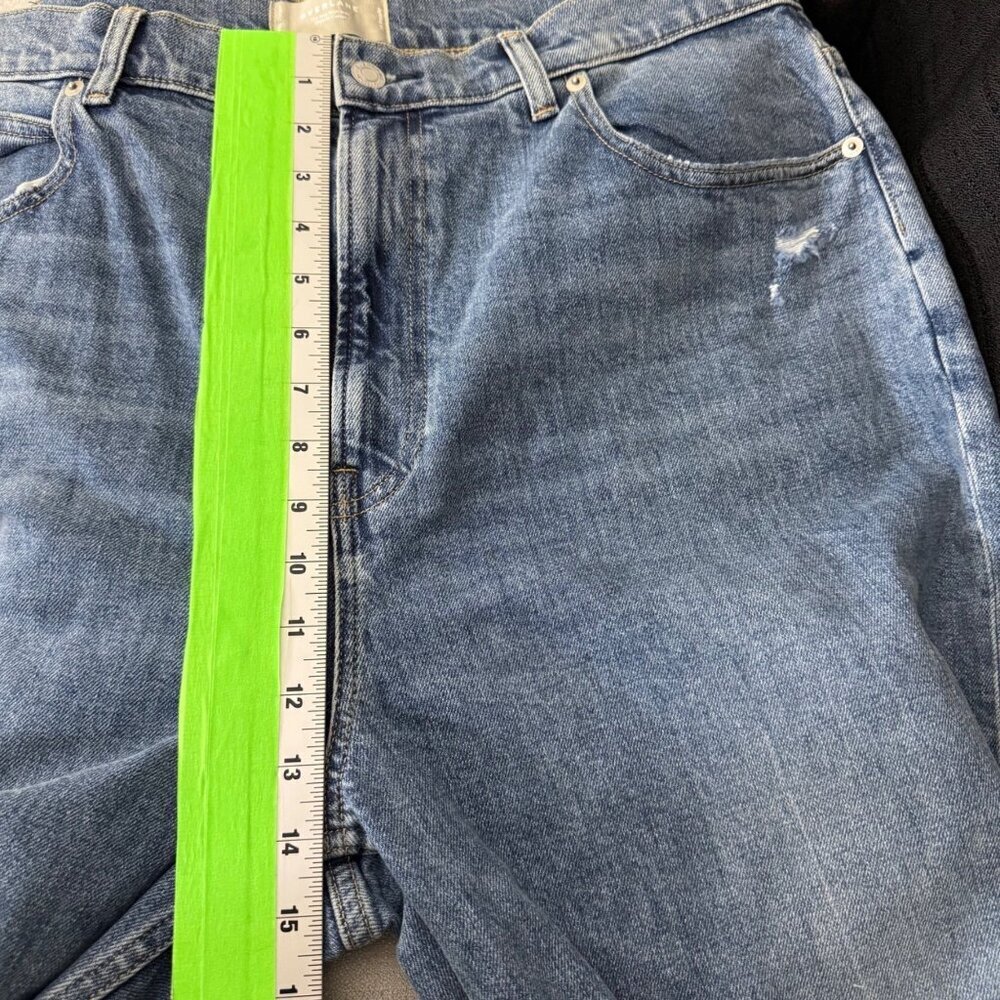 Everlane The Way High Organic Cotton Jeans High Rise Straight Regular 34 Raw Hem - Picture 8 of 14
